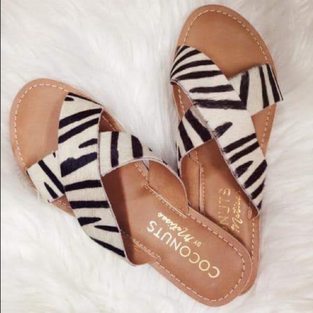 🆕 NIB Coconuts by Matisse Pebble Zebra Sandal